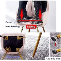 Binzii Dining Chairs Set For Dining Kitchen Or Shop, Kitchen Velvet Dining Chair Set Of 2 Kitchen Dining Room Chair Living Room High Back Armchair With Metal Legs Velvet Seat, Pink