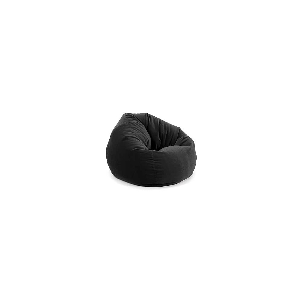 Ripple Furniture Bean Bag Soft And Comfortable Lounger Chair Living Room Furniture And Outdoor Furniture, Pu Leather, Black