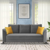 Raj Furniture Modern Elegance 3-Seater Sofa Set, Grey