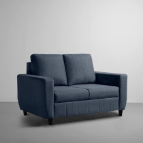 Raj Furniture Modern Fabric Sofa, 2 Seater, Ocean Blue