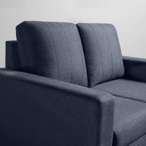 Raj Furniture Modern Fabric Sofa, 2 Seater, Ocean Blue