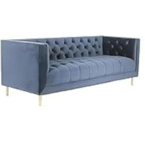 Raj Furniture Opulent Italian Elegance Luxurious White Velvet 3-Seater Sectional Sofa, Grey