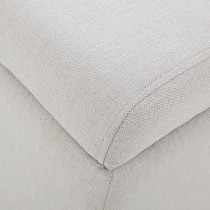 Ripple Furniture Home Modern Fabric Storage Ottoman, Light Grey