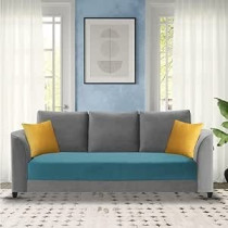 Raj Furniture Modern Elegance 3-Seater Sofa Set, Turquise Grey