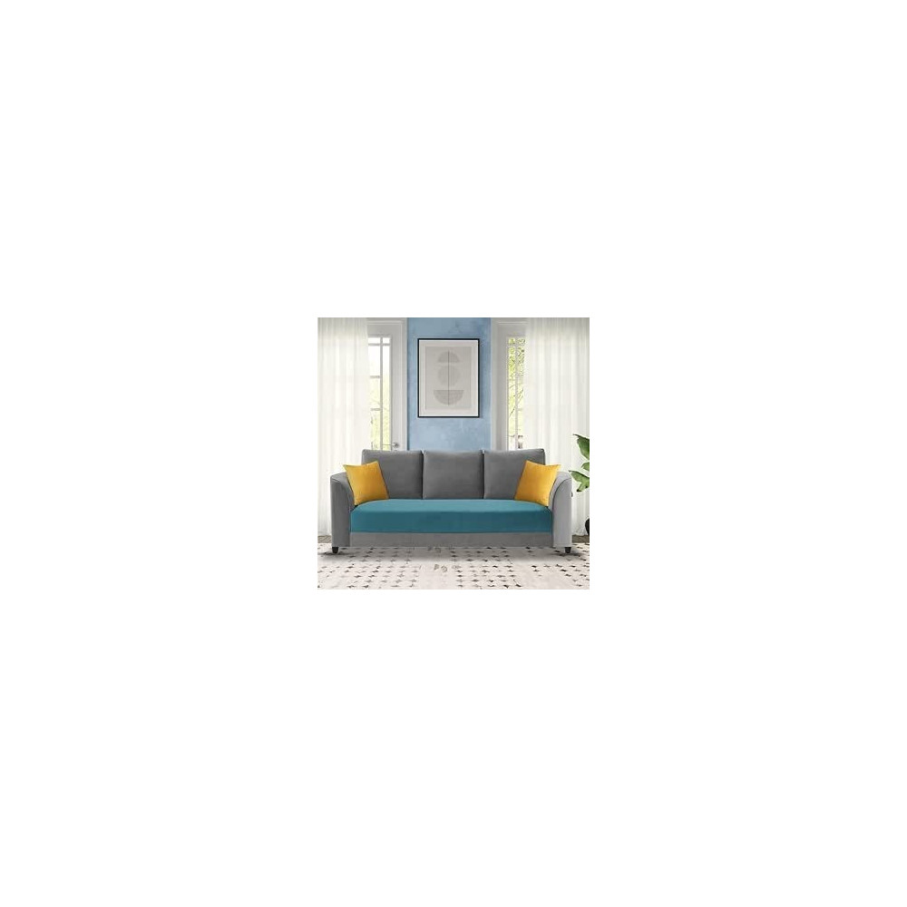 Raj Furniture Modern Elegance 3-Seater Sofa Set, Turquise Grey