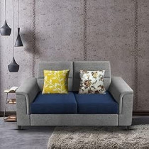 Raj Furniture 2 Seater Sofa Set For Living Room (Blue Grey)