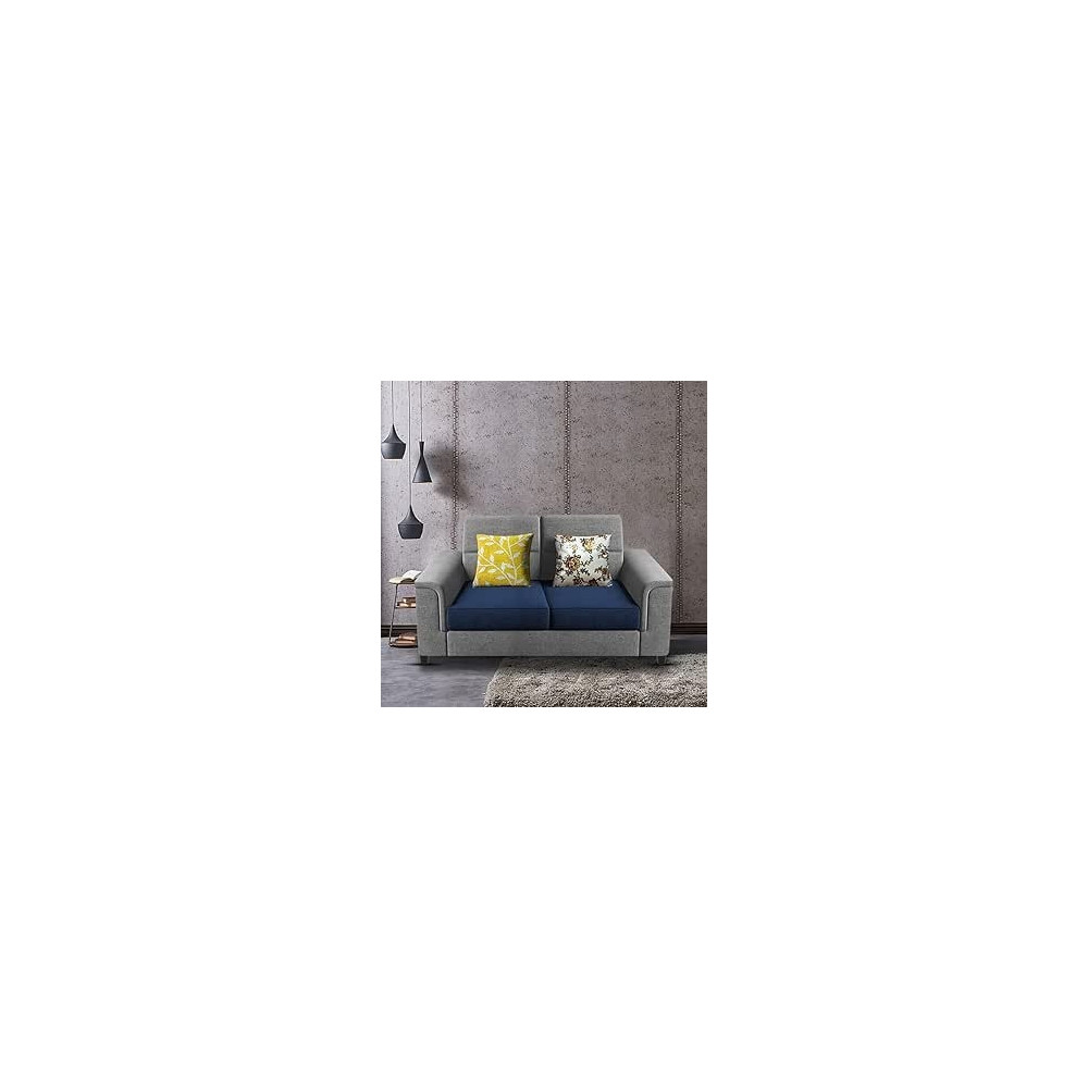Raj Furniture 2 Seater Sofa Set For Living Room (Blue Grey)