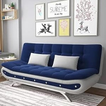 Ripple Furniture Stylish Sofa Bed For Versatile Living Cozy Sofa Turns Bed Comfort For Sitting Or Sleeping, Deep Blue