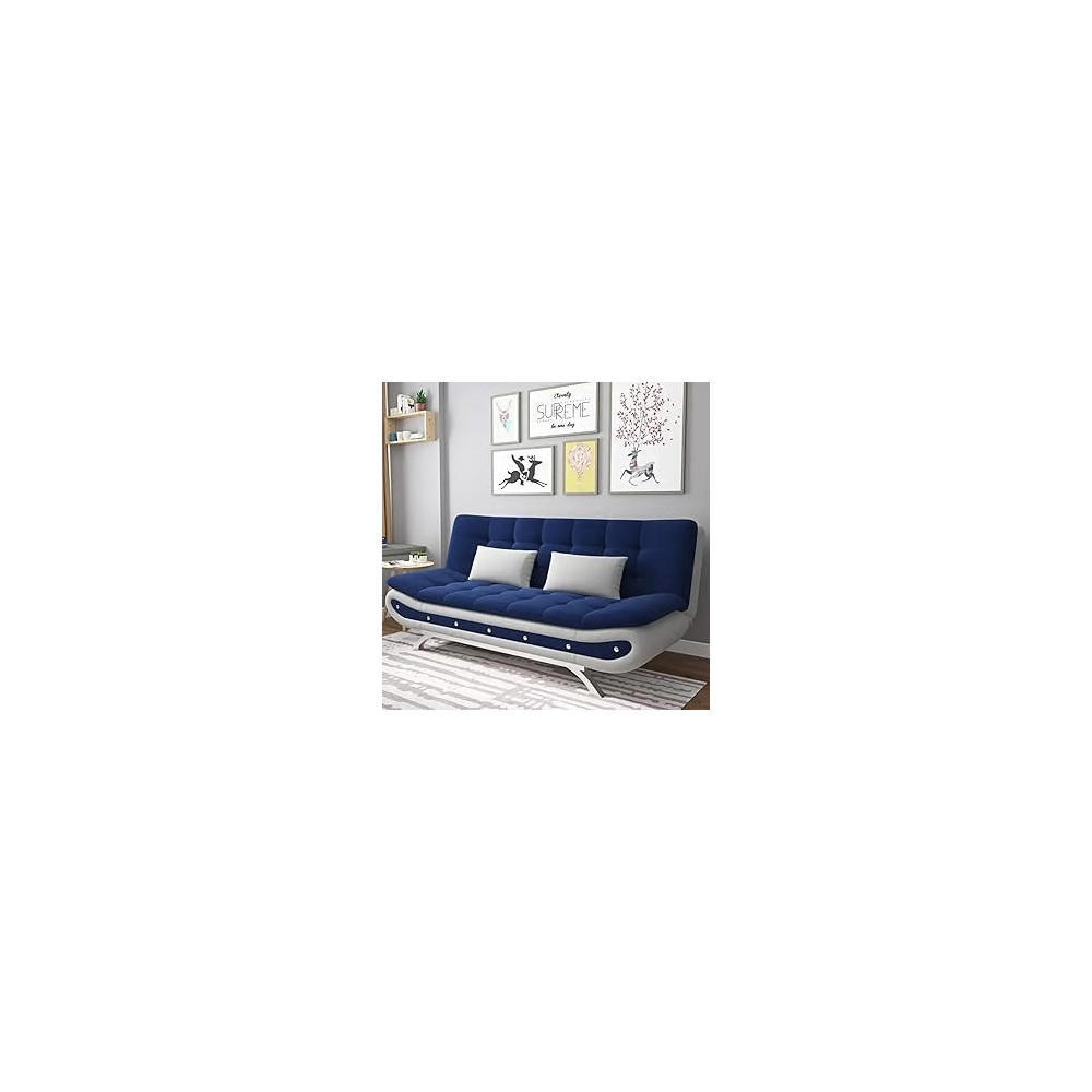 Ripple Furniture Stylish Sofa Bed For Versatile Living Cozy Sofa Turns Bed Comfort For Sitting Or Sleeping, Deep Blue