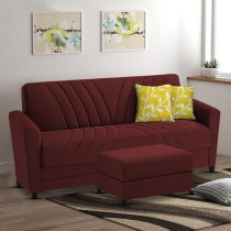 Ripple Furniture Elegance Essence 3 Seater Sofa Set With Ottoman, Maroon