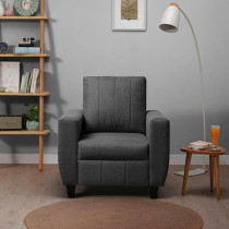 Raj Furniture 1 Seater Modern Fabric Sofa, Stone Grey