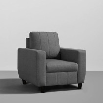 Raj Furniture 1 Seater Modern Fabric Sofa, Stone Grey