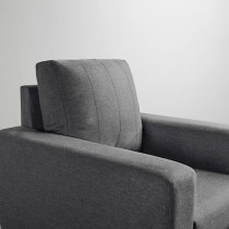 Raj Furniture 1 Seater Modern Fabric Sofa, Stone Grey