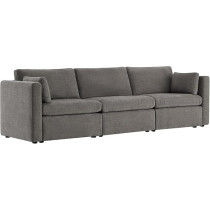Ripple Furniture Modern Design New Elegant Three-Seater Sofa, Grey