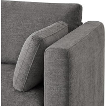 Ripple Furniture Modern Design New Elegant Three-Seater Sofa, Grey