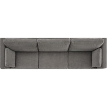 Ripple Furniture Modern Design New Elegant Three-Seater Sofa, Grey