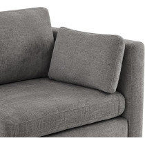 Ripple Furniture Modern Design New Elegant Three-Seater Sofa, Grey