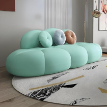 Ripple Furniture Contemporary Armless Sofa Wool Cloud Stylish Living Room Sofa, Lime Green