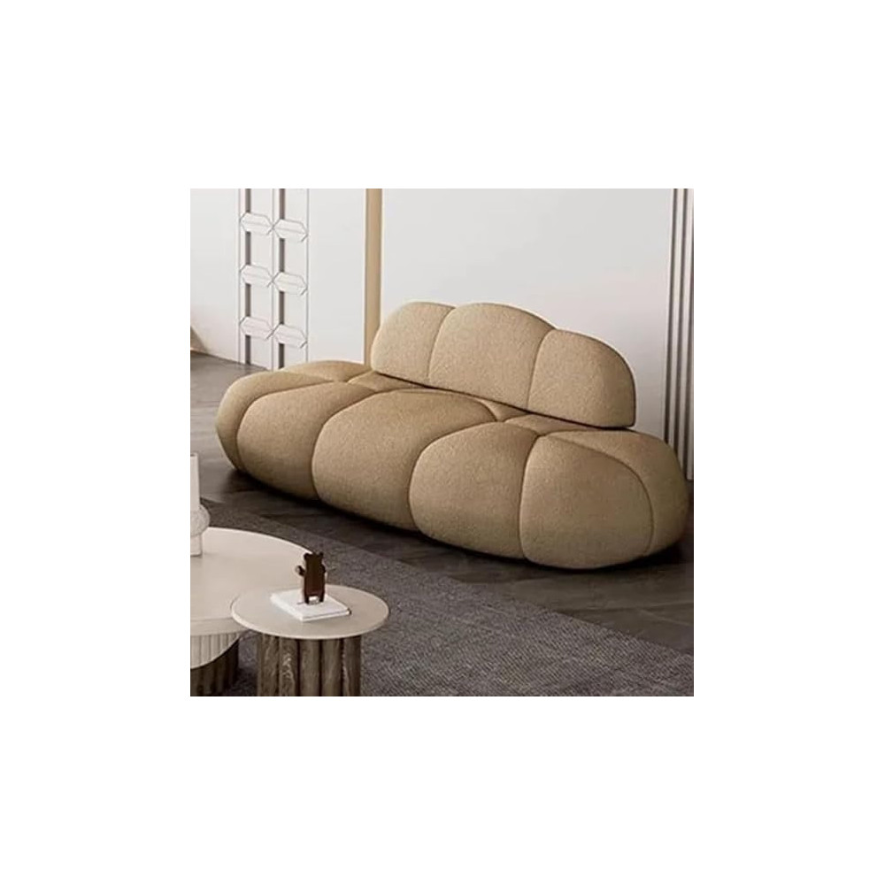 Ripple Furniture Contemporary Armless Sofa Wool Cloud Stylish Living Room Sofa, Brown