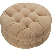 Raj Furniture Round Shape Chair Cushions, Set Of 2, Light Brown