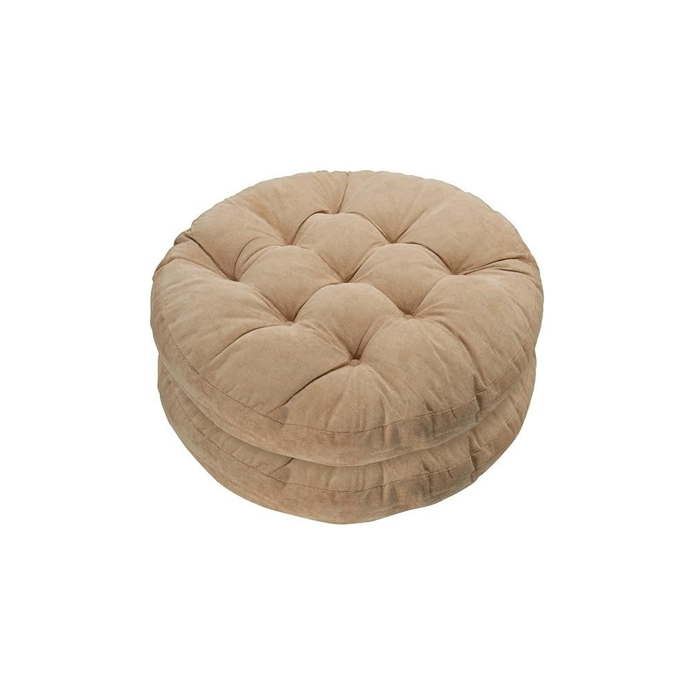 Raj Furniture Round Shape Chair Cushions, Set Of 2, Light Brown
