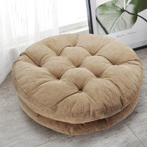 Raj Furniture Round Shape Chair Cushions, Set Of 2, Light Brown