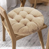Raj Furniture Round Shape Chair Cushions, Set Of 2, Light Brown
