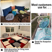 Raj Furniture Round Shape Chair Cushions, Navy Blue