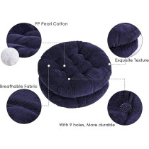 Raj Furniture Round Shape Chair Cushions, Navy Blue
