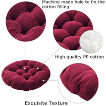 Raj Furniture Round Shape Chair Cushions, Burg