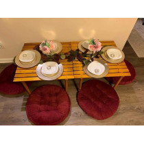 Raj Furniture Round Shape Chair Cushions, Burg