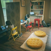 Raj Furniture Round Shape Chair Cushions, Yellow