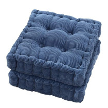 Raj Furniture Chair Pads EPE Filled 2 Pack Tufted Padded Booster Cushion, Navy Blue