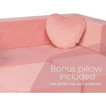 Milliard Modular Kids Sofa For Toddler And Baby With Pillow, Pink