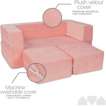 Milliard Modular Kids Sofa For Toddler And Baby With Pillow, Pink