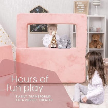 Milliard Modular Kids Sofa For Toddler And Baby With Pillow, Pink