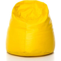 Raj Furniture Solid Faux Leather Bean Bag, Yellow, 80 x 50 Cm