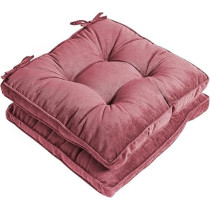 Raj Furniture Square Shape Chair Cushions, Set Of 2, Coral Pink