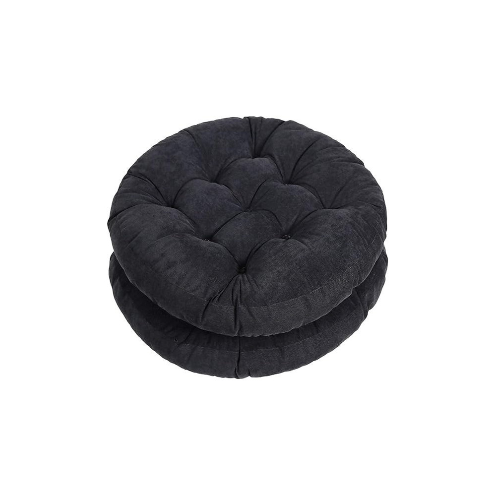 Raj Furniture Round Shape Hanging Chair Cushions, Set Of 2, Black