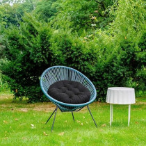 Raj Furniture Round Shape Hanging Chair Cushions, Set Of 2, Black