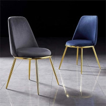Raj Furniture Velvet Fabric Dining Back Chair, Blue