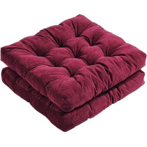 Raj Furniture Square Shape Meditation Floor Pillows, Set Of 2, Burg, Large