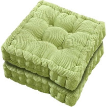 Raj Furniture Chair Pads EPE Filled 2 Pack Tufted Padded Booster Cushion, Green