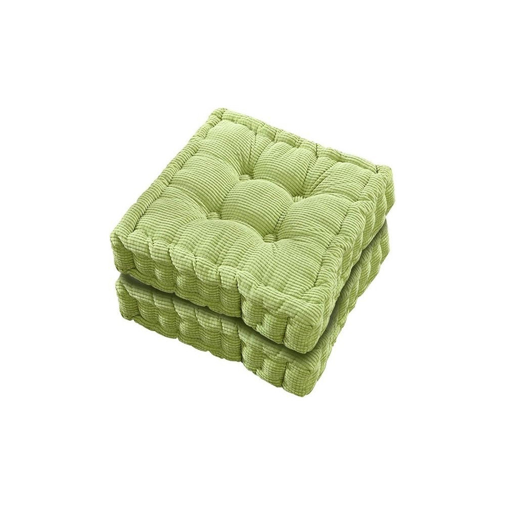 Raj Furniture Chair Pads EPE Filled 2 Pack Tufted Padded Booster Cushion, Green