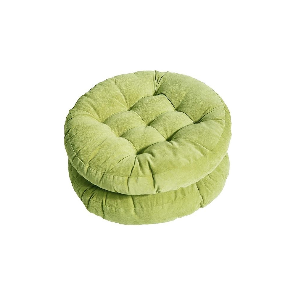 Raj Furniture Round Shape Chair Cushions, Set Of 2, Green