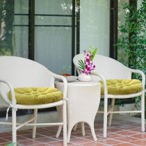 Raj Furniture Round Shape Chair Cushions, Set Of 2, Green