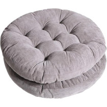 Raj Furniture Round Shape Chair Cushions, Set Of 2, Grey