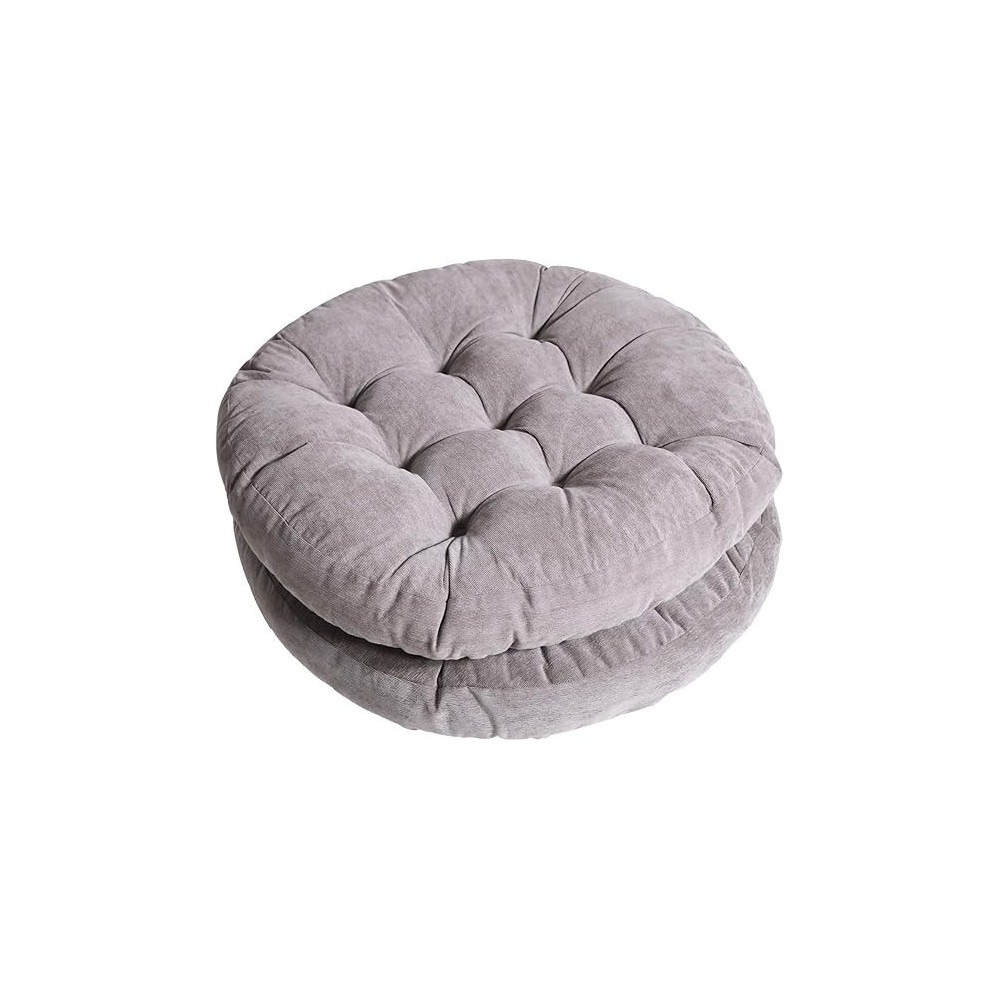 Raj Furniture Round Shape Chair Cushions, Set Of 2, Grey