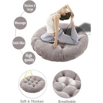Raj Furniture Round Shape Chair Cushions, Set Of 2, Grey