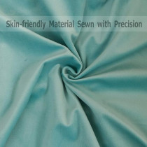 Raj Furniture Velvet Decorative Throw Pillow Covers Set Of 4, Aqua Green